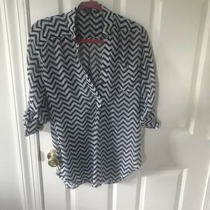 Navy blue chevron blouse